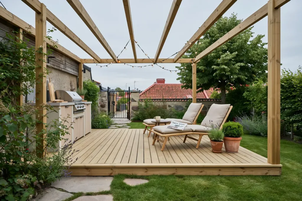 altan med pergola uteplats och grillplats f rdigst lld p s dermalm